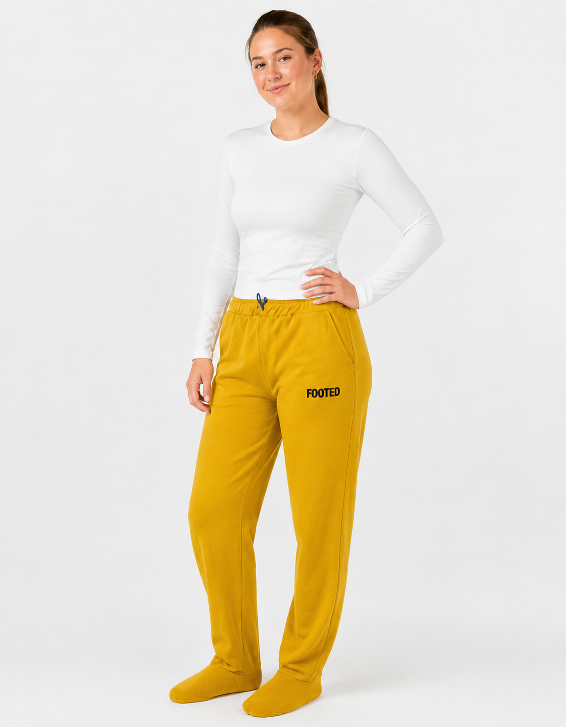 FOOTED Pants – Yellow