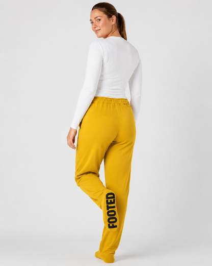 FOOTED Pants – Yellow